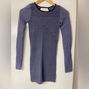 Intimately by Free People Striped Purple Black Dress